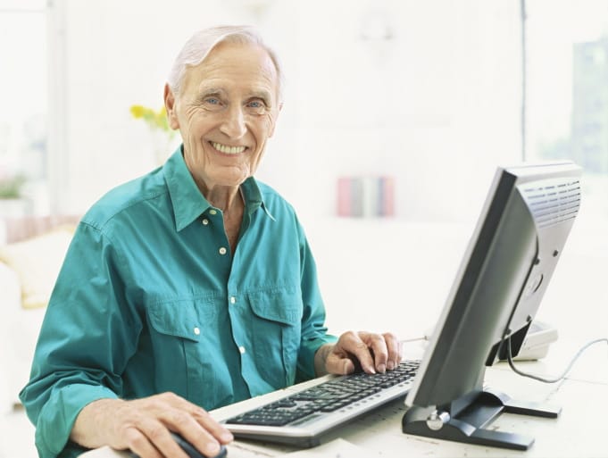 Elderly on Desktop