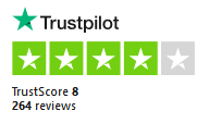 Trust Pilot 4/5 Star Ratings