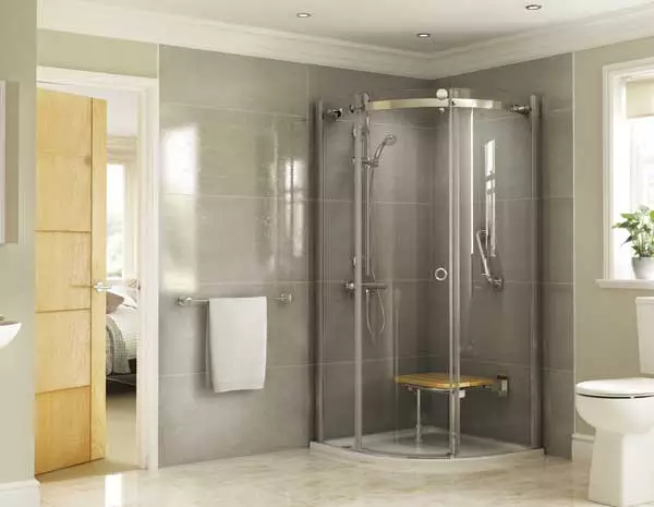 corner shower unit