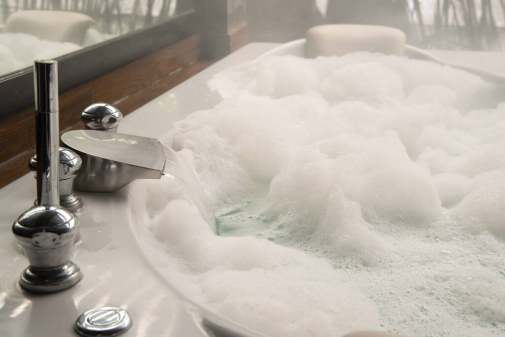 hot bubble bath