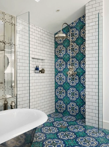 victorian wet room tile idea