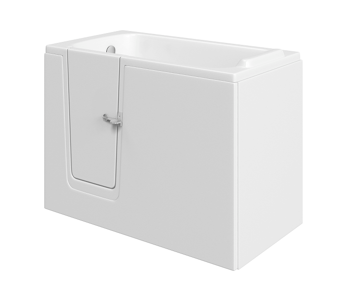 Image of the Hampton walk-in bath, featuring a white design with an inward-opening door.